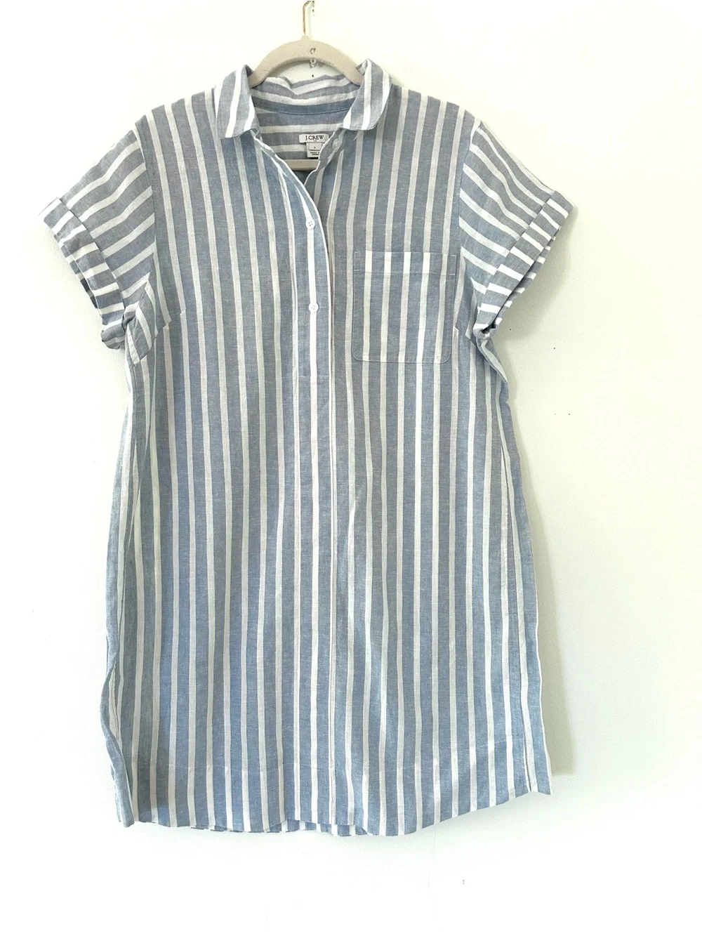 J.Crew Striped linen shirt-dress